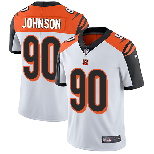 Nike Bengals #90 Michael Johnson White Men's Stitched NFL Vapor Untouchable Limited Jersey